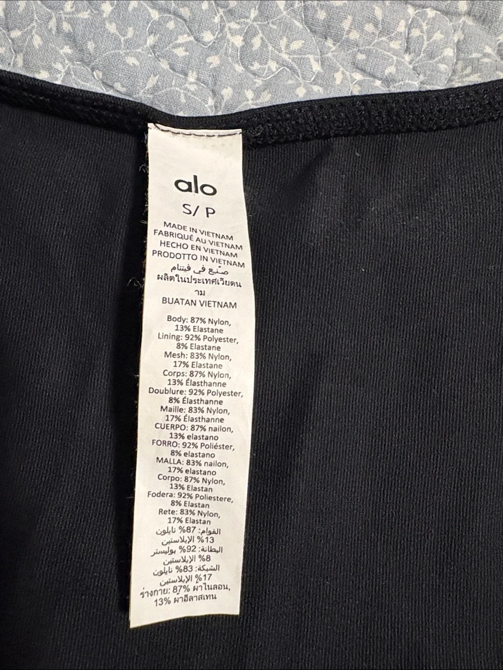 ALO Yoga Black Scoop Neck Crop Top